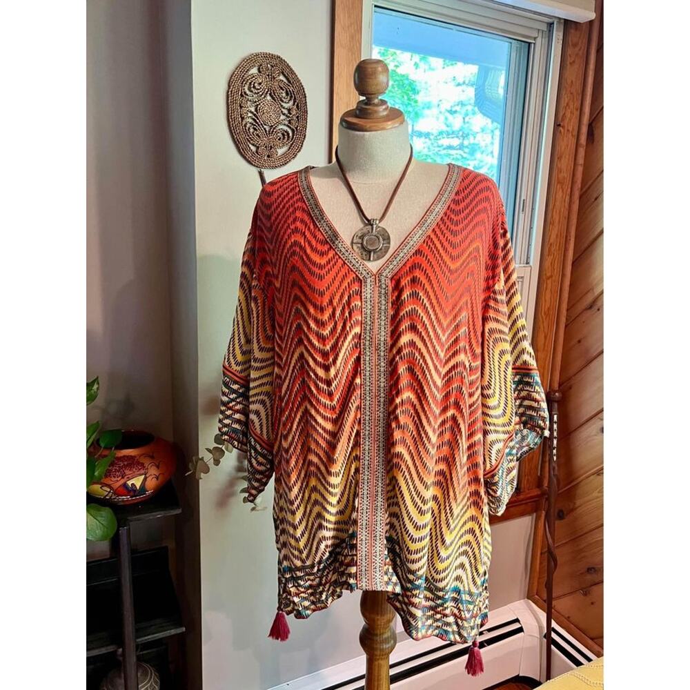 Bohemian Flowy Bright Colored Kaftan